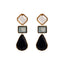 1 Pair Bohemian Geometric Alloy Resin Gemstone Drop Earrings