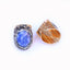 Exaggerated Irregular Agate Gemstone Gold Plated Open Ring