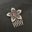 Retro Diamond Pearl Leaf Hair Comb Clip