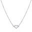 Alloy Plated Heart Pendant Necklace with Zirconia for Women