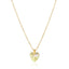 Elegant Lady Heart Shape Stainless Steel Glass Plating Pendant Necklace