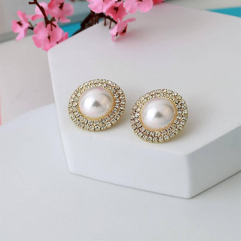 1 Pair Sweet Korean Style Flower Plating Alloy Earrings