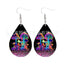 Bohemian African Style PU Leather & Acrylic Water Drop Earrings