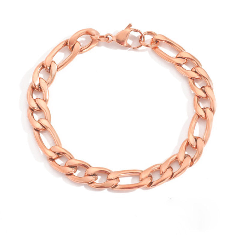 Fashion Chain Stainless Steel Gold Plated Bracelet