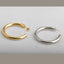 1 Pair Minimalist C Shape 18K Gold Plated Titanium Steel Hoop Earrings