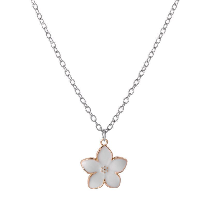 Sweet Sakura Flower Pendant Necklace for Women - Friendship Jewelry Gift