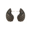 Pair of Geometric Rhinestone Teardrop Stud Earrings