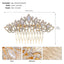 Women's Crystal Zircon Rhinestone Hair Comb - Fashionable Marquise Design