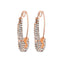 Fashion Diamond Brooch Copper Buckle Peach Heart Earrings