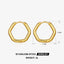 Geometric Titanium Steel Gold-Plated Earrings for Women