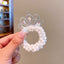 Cute Crown Pearl Rhinestone Hair Tie for Girls