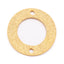 18K Gold Plated Stainless Steel Matte Circle Pendant