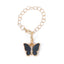 Alloy Butterfly Charm with Lobster Clasp for Bags and Accessories