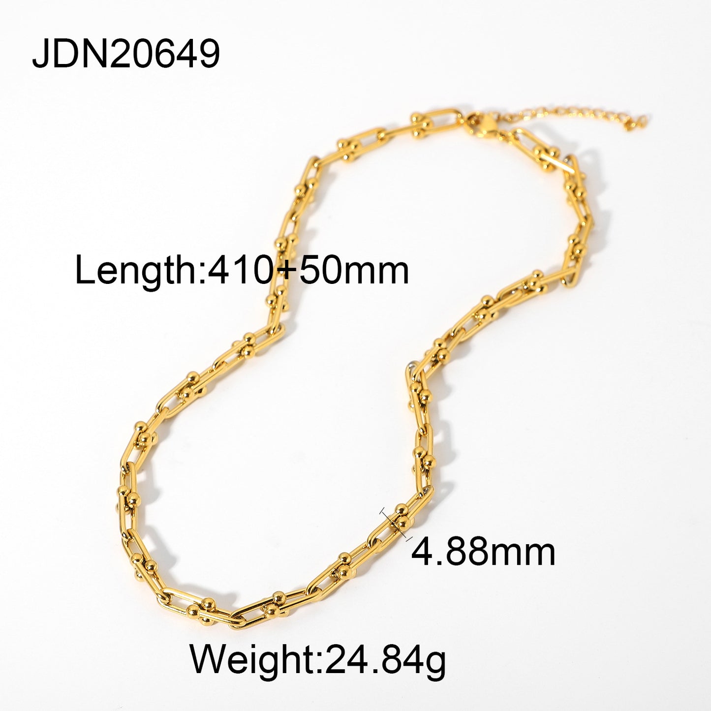 European And American Ins Rust-Free Waterproof Stainless Steel Fine Bead Necklace Necklace Women's Minimalist Fashion Ornament