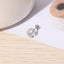 IG Style Shiny Letter Zircon Inlay Stainless Steel Cartilage Stud Earrings with Threaded Screw Closure