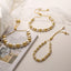 IG Style Simple Style Round Imitation Pearl Copper Plating 18K Gold Plated Bracelets