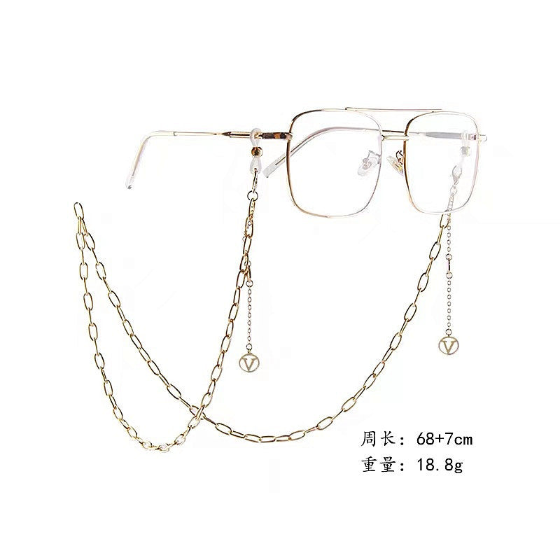 Minimalist Gold Pearl Glasses Chain Necklace for Sunglasses and Eyewear