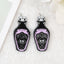 Acrylic Halloween Bat Skull Cat Resin Pendant Earrings Necklace Accessories