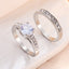 1 Piece Geometric Alloy Plated Zirconia Women's Couple Rings