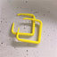 Sweet Square Acrylic Alloy Colorful Hoop Clip-On Earrings