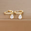 1 Pair Geometric Water Drop Zircon Stainless Steel Earrings