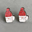 1 Pair Christmas Cartoon Santa Claus and Elk Wood Ear Studs