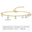 Geometric Stainless Steel Zircon Gold Plated Rainbow Anklet Necklace