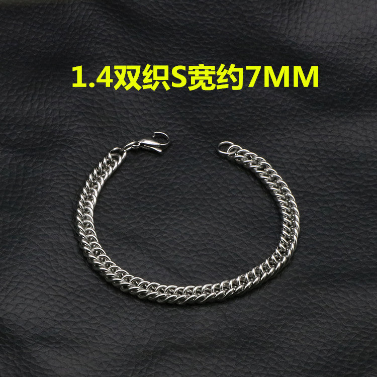 Hip-hop Stainless Steel Titanium Plated Bracelet for Men and Women
