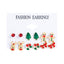 6 Pairs Ethnic Style Christmas Cartoon Character Enamel Alloy Earrings Set