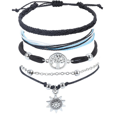 Modern Bohemian Star and Ocean Charm Unisex Friendship Bracelets