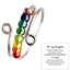 Colorful Beaded Metal Open Ring for Women - Anxiety Relief Spinner Design