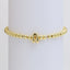 18k Gold Plated Copper Beaded Alphabet Stretch Bracelet