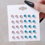 Fashion Zircon Octopus Stud Earrings Set - 12 Pairs Trendy Minimalist Jewelry for Women