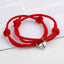 Magnetic Heart Couple Bracelets with Red Rope and Alloy Charm