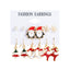 6 Pairs Ethnic Style Cartoon Character Christmas Tree Enamel Alloy Earrings