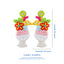 1 Pair Tropical Color Block Beaded Glass Fruit Drop Earrings