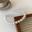 Women's Geometric Pearl Beaded Headband - French Retro Style