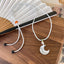 Elegant Moon Opal Pendant Necklace for Women - Minimalist Design