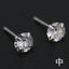Simple Style Geometric Sterling Silver Inlay Zircon Ear Studs 1 Pair