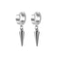 Simple Star Skull Stainless Steel Spike Hoop Earrings