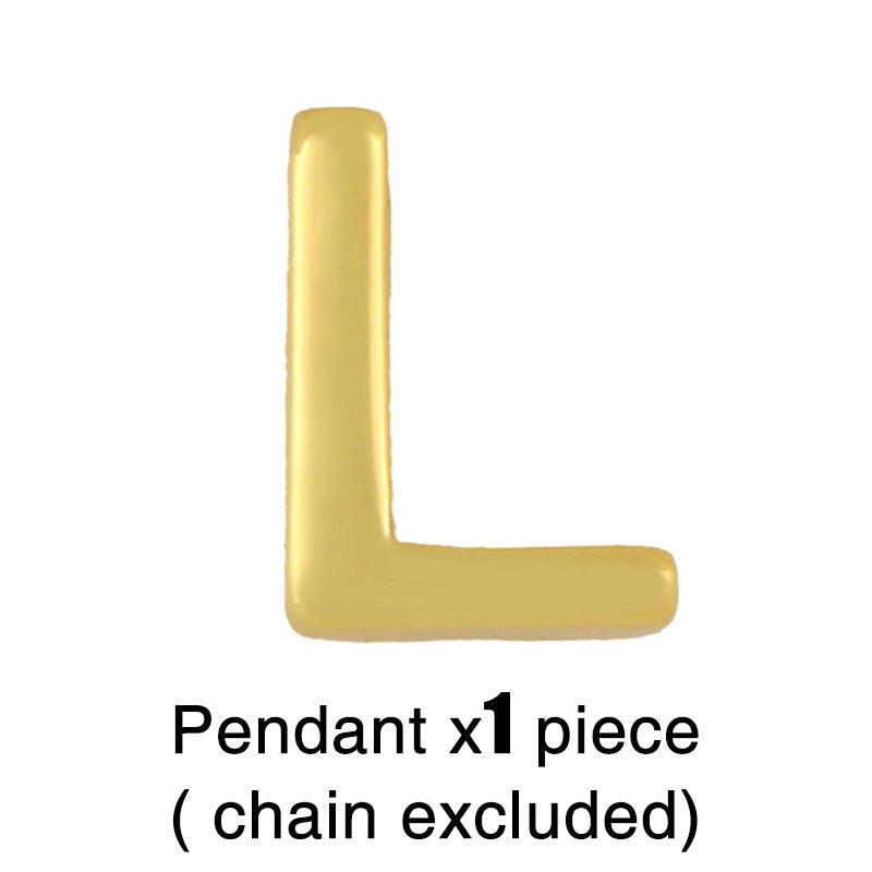 18k Gold Plated Alphabet Pendant Necklace - Minimalist Initial Choker Chain