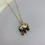 Simple Elephant Pendant Necklace with Zircon Detailing