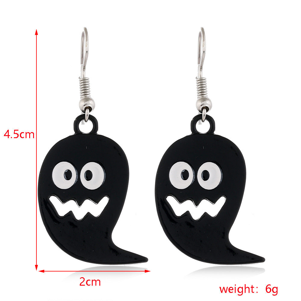 Wholesale Halloween Series Skull Spider Pumpkin Alloy Earrings Set Nihaojewelry