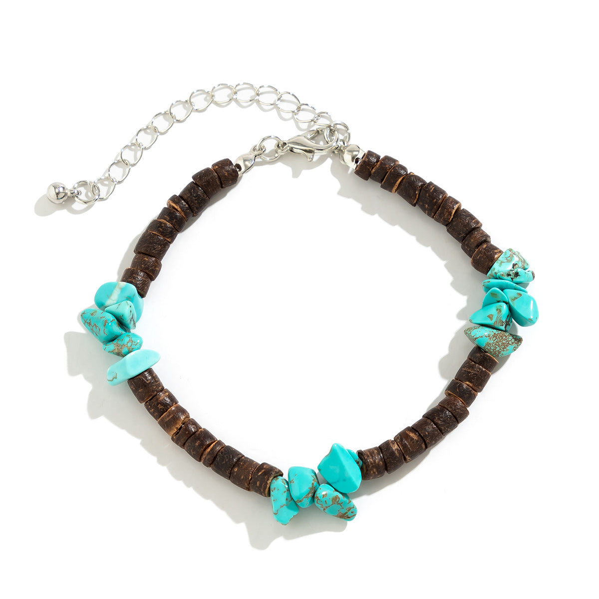 Hawaiian Bohemian Alloy Stone Beaded Unisex Necklace and Bracelet Set