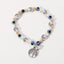 Preppy Bohemian Natural Stone Beaded Heart Pendant Women's Bracelet