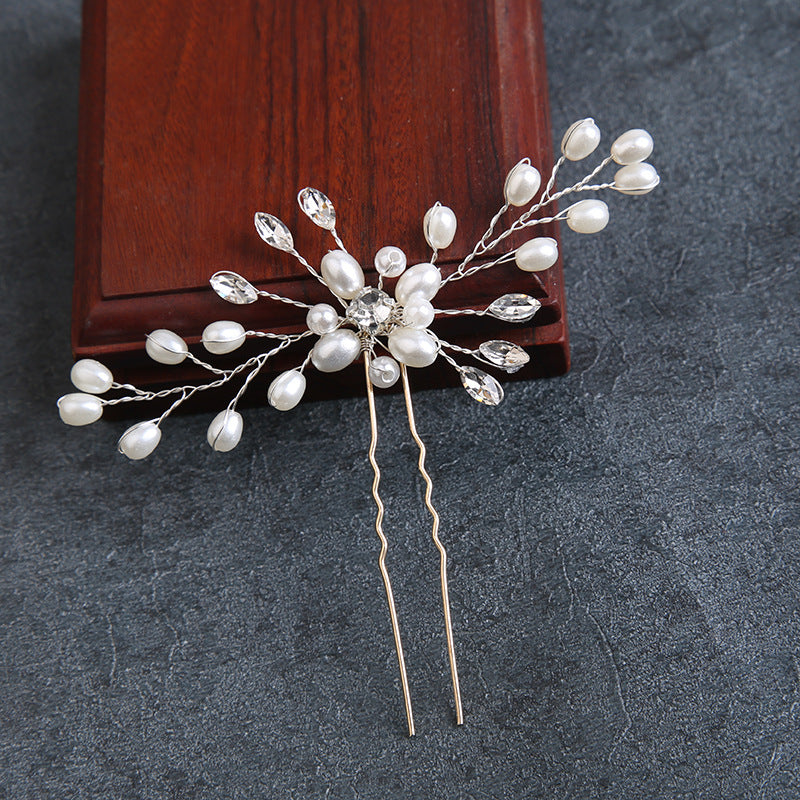 Golden Leaf Bridal Hair Fork - Handmade Wedding Hair Accessory