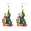 Cartoon Character Grinch Christmas Acrylic Drop Earrings