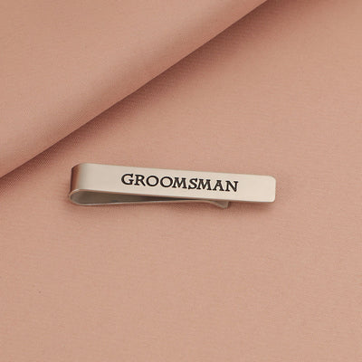 Modern Geometric Letter Titanium Steel Men's Tie Clip