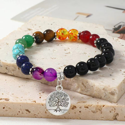 Tree of Life Crystal Pendant Bohemian Handmade Bracelet