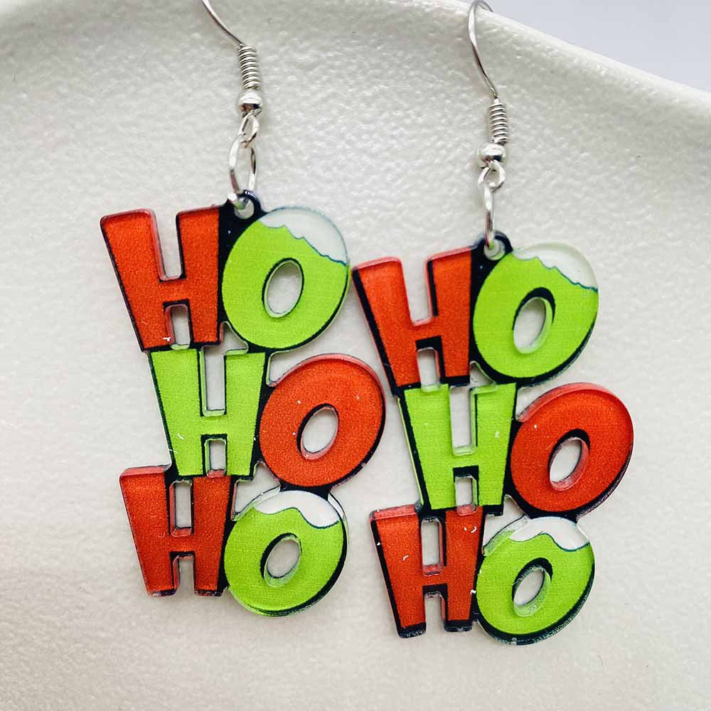 Acrylic Halloween Cartoon Ghost Asymmetric Drop Earrings for Women